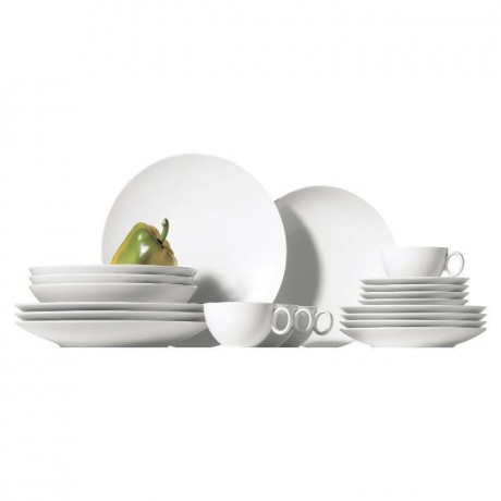 Thomas Thomas Loft Weiss Kombi-Set 4 Personen mit Teetasse / Cappuccinotasse 20-tlg. Комбинированный набор Thomas Loft Weiss на 4 персоны с чашкой для чая/капучино 20 предметов.