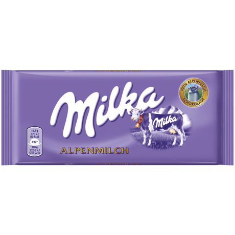 Milka Alpenmilch Альпийский молочный шоколад 100г