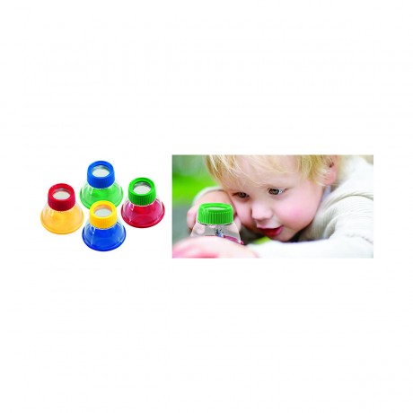 Edu-Toys Bunte grosse Becherlupe rot grun Красочное большое увеличительное стекло красно-зеленое