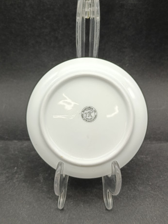 Тарелки декоративные винтажные TK Burgwindheim "Маяк на Вангероге" и "Замок в Аулендорфе", сувенирные, 2 шт., 11 см, Германия, 1970-80гг.