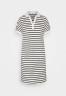 Tommy Hilfiger RELAXED POLO KNEE DRESS Day dress breton/white/desert sky ПЛАТЬЕ ДО КОЛЕН ПОЛО RELAXS Повседневное платье бретонский/белый/небо пустыни
