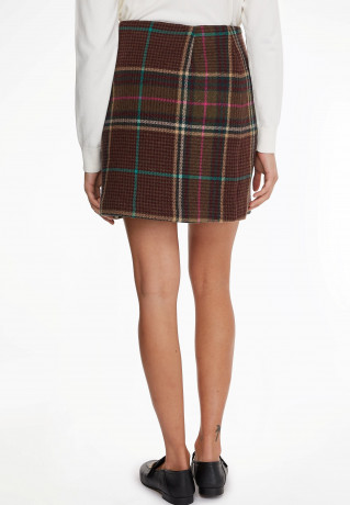 Tommy Hilfiger CHECK SHORT Wrap skirt grun CHECK SHORT Юбка с запахом зеленый