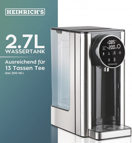 Heinrich?s Heinrich?s Heisswasserspender HWS 8731 Wasserkocher, 2.7 l, 2600,00 W, 7 verschiedene Temperatureinstellungen, Wassertank abnehmbar  Диспенсер для горячей воды Heinrich HWS 8731, чайник, 2,7 л, 2600,00 Вт, 7 различных температурных режимов, съе