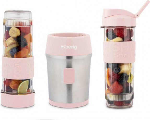 H.Koenig Smoothie-Maker SMOO12 Mini Standmixer, rosa, 300 W  H.Koenig Smoothie Maker SMOO12 Мини-миксер, розовый, 300 Вт