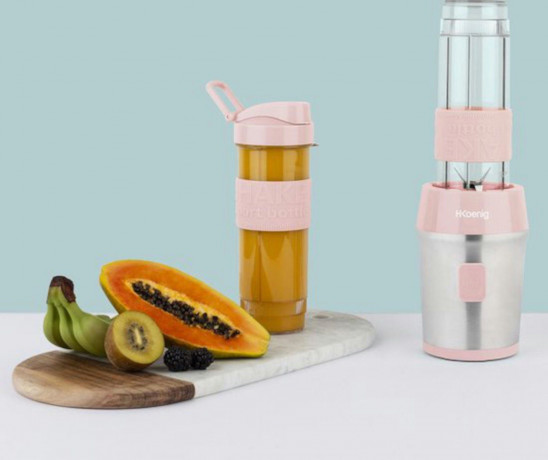 H.Koenig Smoothie-Maker SMOO12 Mini Standmixer, rosa, 300 W  H.Koenig Smoothie Maker SMOO12 Мини-миксер, розовый, 300 Вт