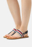 Tommy Hilfiger FLAT CORPORATE T-bar sandals space blue FLAT CORPORATE Сандалии с Т-образной перемычкой космический синий
