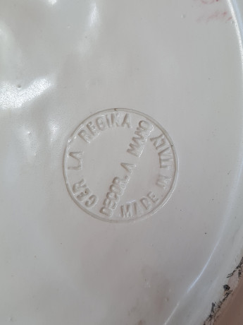 Тарелка декоративная винтажная Decor A Mano "Танцующая пара", ручная работа, 27,5 x 3 см, Италия, 1970-80гг.