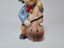 Винтажная фарфоровая фигурка "Музыкант с контрабасом", 5см x 9см, Япония, 1960-70гг.