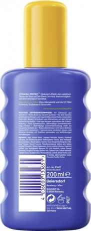 NIVEA SUN Schutz & Pflege Sonnenspray LSF 30, 200 ml, Нивеа Солнцезащитный спрей, SPF 30, водостойкий, увлажнение, 200 мл