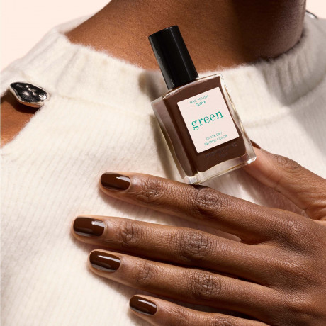 Manucurist Green Nagellack Clove 15ml, Лак для ногтей Clove (Франция), стойкое покрытие без сколов, безопасная растительная формула 9 Free, 15мл