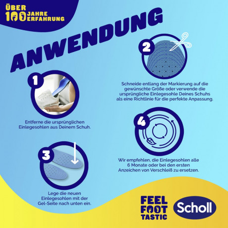 SCHOLL GelActiv Einlegesohlen WORK Gr. S 35-40,5, 1 St, Шолль Гелевые стельки для рабочей обуви, размер 35-40,5, 1 пара