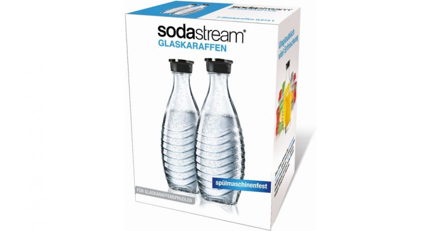 SodaStream SodaStream Glaskaraffe Duopack, Kanne transparent/schwarz, fur Penguin- und Crystal-Sprudler  transparent/schwarz Стеклянный графин SodaStream, двойная упаковка, кувшин прозрачный/черный, для производтелей газировки Penguin и Crystal