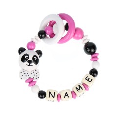 elefantasie Greifling Panda personalisiert mit Namen Игрушка-клатч Панда персонализированная с именем
