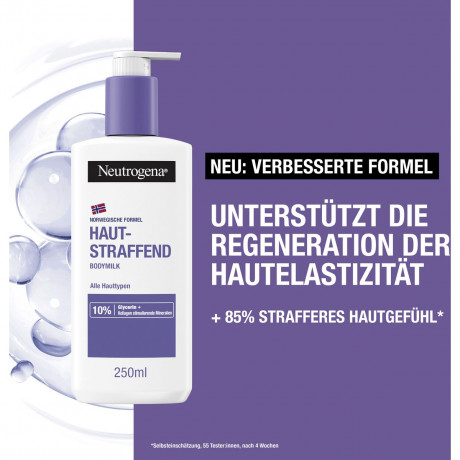 Neutrogena Bodymilk Hautstraffend, 250 ml, Neutrogena Норвежская формула Подтягивающее молочко для тела с глицерином и минеральным комплексом, 250 мл