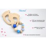 glucksWunder Holz Greifling Beissring Babyfusschen mit Geschenkverpackung Деревянное кольцо для прорезывания зубов детские ножки с подарочной коробкой