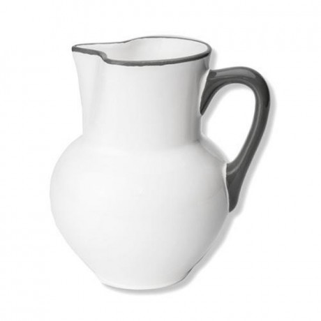 Gmundner Keramik Gmundner Keramik Grauer Rand Krug Wiener Form 1,0 L Керамический кувшин Gmundner с серым ободком венской формы 1,0 л