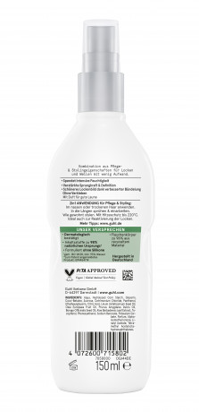 Guhl Locken Pflege & Styling 2in1 Pflegendes Styling Spray, 150 ml, Guhl несмываемый спрей 2 в 1 — уход и укладка локонов с алоэ вера и растительными маслами, 150 мл