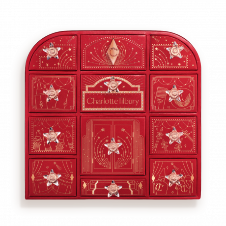 Charlotte Tilbury Hollywood Beauty Wonderland Advent Calendar 2026, Адвент-календарь 2026 с декоративной косметикой для лица, глаз и губ, уходом за кожей и аксессуарами, 15 подарков