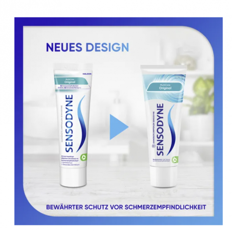 Sensodyne MultiCare Original Zahncreme 75ml, Зубная паста: формирует защитный слой, уменьшает чувствительность, уход за деснами, 75мл
