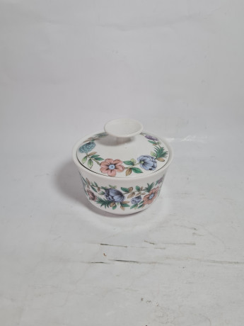 Набор для чая винтажный Winterling Roslau Bavaria с цветочным орнаментом, 2 чайника, сахарница, фарфор, Германия, 1960-70гг.