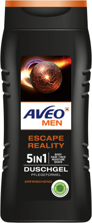 AVEO MEN 5in1 Duschgel Escape Reality 300 ml, Мужской гель для душа MEN Escape Reality 5 в 1, 300 мл
