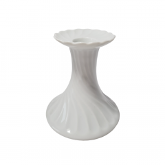 Limoges France Белый фарфоровый подсвечник, 10см x 9,5см, Франция, 1960-70гг.