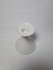 Limoges France Белый фарфоровый подсвечник, 10см x 9,5см, Франция, 1960-70гг.