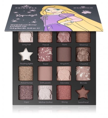 Essence Disney Princess Rapunzel silky eyeshadow palette, Эссенс Принцессы Диснея Паллетка теней для век Рапунцель