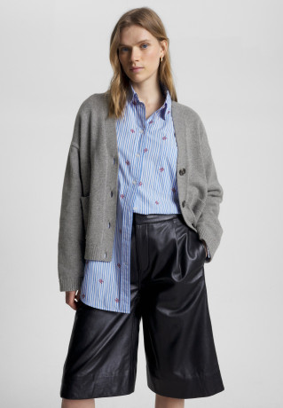 Tommy Hilfiger V NK Cardigan med heather grey V НК Кардиган средний вереск серый