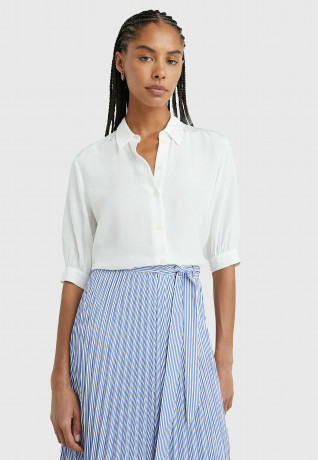 Tommy Hilfiger REGULAR FIT Button-down blouse ecru REGULAR FIT Блузка на пуговицах экрю