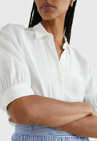 Tommy Hilfiger REGULAR FIT Button-down blouse ecru REGULAR FIT Блузка на пуговицах экрю