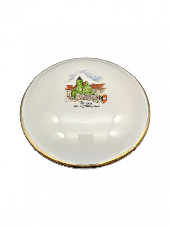 Шкатулка миниатюрная винтажная PWB Porzellan Bavaria "Ахерн", ручная работа, фарфор, 11 см, Германия, 1970-80гг.