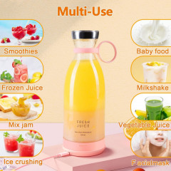Blusmart Blusmart Akku-Smoothie-Maker 420ml Mini-Mixer, frischer Saft, kleiner Mixer USB, Doppelklicken Sie, um den tragbaren kleinen Saftbecher zu offnen rosa Беспроводной смузи-мейкер Blusmart, мини-блендер, 420 мл, свежий сок, небольшой блендер, USB, д