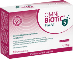 OMNi BiOTiC Pro-Vi 5 14st, Пробиотик с витамином D для иммунитета и кишечника, 5 млрд полезных бактерий, 5 штаммов, 14 саше х 2г