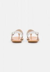 Tommy Hilfiger FLAT CORPORATE T-bar sandals ecru FLAT CORPORATE Сандалии с Т-образной перемычкой экрю