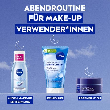 NIVEA Sanfter Augen Make-up Entferner, 125 ml, Нивеа Мягкое средство для снятия макияжа с глаз, провитамин B5, без масла, 125 мл