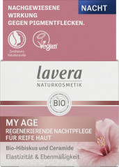LAVERA My Age Regenerierende Nachtpflege, 50 ml, Лавера Ночной крем регенерирующий Май Эйдж, био-гибискус и керамиды, для зрелой кожи, 50 мл