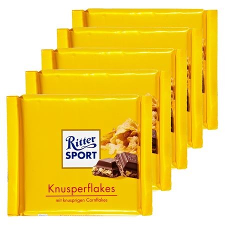 Ritter Sport (Риттер Спорт) Tafelschokolade Knusperflakes 5 шт. x 100 г