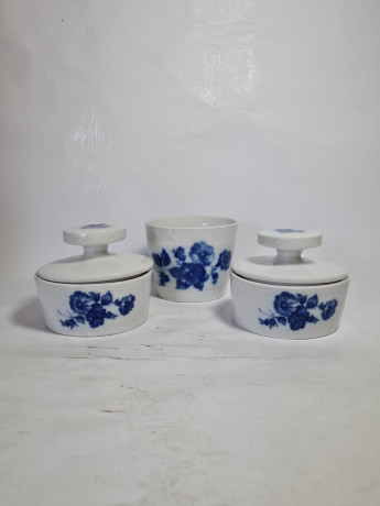 Набор винтажный Floyal Bavaria: розетки, соусник, фарфор, 4 шт., 9 x 7,5 x 7,5 см, 9,5 x 8 x 8,5 см, 12 x 7 см, Германия, 1960-70гг.