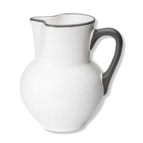 Gmundner Keramik Gmundner Keramik Grauer Rand Krug Wiener Form 1,5 L Керамический кувшин Gmundner с серым ободком венской формы 1,5 л