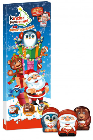 kinder Mini Friends Adventskalender, Адвент-календарь 51см х 18см kinder Mini Friends, 24 шоколада, 164 г