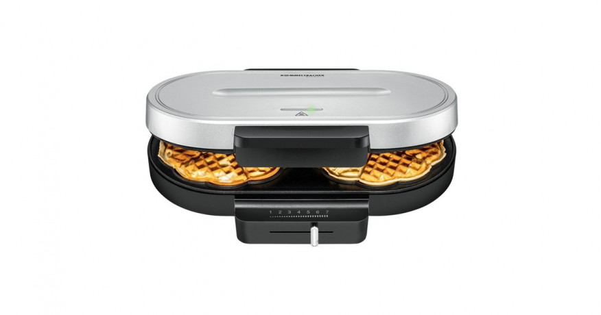 Rommelsbacher Rommelsbacher Waffelautomat WA 1250, Waffeleisen schwarz/silber, 1.250 Watt  schwarz/silber Вафельница Rommelsbacher WA 1250, вафельница черный/серебристый, 1250 Вт