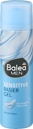 Balea MEN Rasiergel Sensitive, 200 ml, Гель Sensitive для мягкого бритья чувствительной кожи с алоэ вера, 200 мл