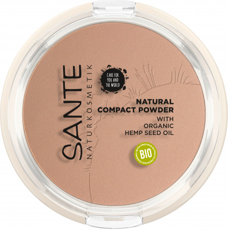 SANTE Natural Compact Powder 02 Neutral Beige, 9 g, Санте Компактная пудра Natural, оттенок 02 Neutral Beige, нейтральный бежевый, 9 г