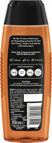 Fa Men Dark Passion Duschgel 250 ml, Мужской гель для душа FA Dark Passion 3 в 1 для тела, лица и волос, 250 мл