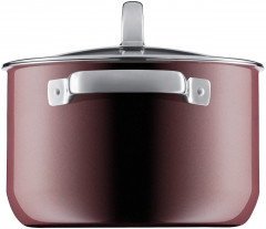 WMF WMF Mineral Topf-Set, 4-teilig, Rose Quartz  FUSIONTEC rot Набор горшков WMF Mineral, 4 предмета, Розовый кварц FUSIONTEC