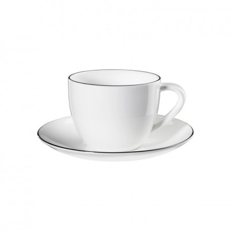 ASA SELECTION ASA A Table Ligne Noire Cappuccinotasse mit Untertasse 0,25 L Чашка для капучино ASA A Table Ligne Noire с блюдцем 0,25 л