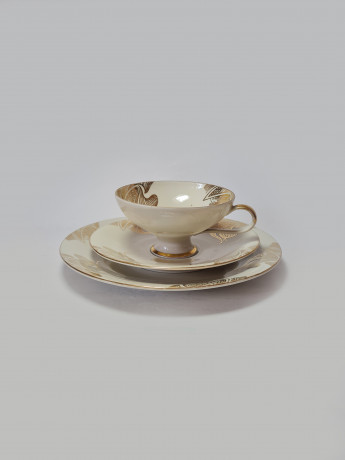 Bavaria Чайное трио с позолоченным рисунком, Германия, 1960-70гг.