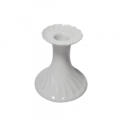 Limoges France Белый фарфоровый подсвечник, 10см x 9,5см, Франция, 1960-70гг.