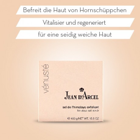 JEAN D'ARCEL sel de l’himalaya exfoliant VENUSTE Masage- und Peelingsalz hinterlasst eine seidige Haut  sel de l&#39;himalaya exfoliant VENUSTE соль для массажа и пилинга делает кожу гладкой и шелковистой